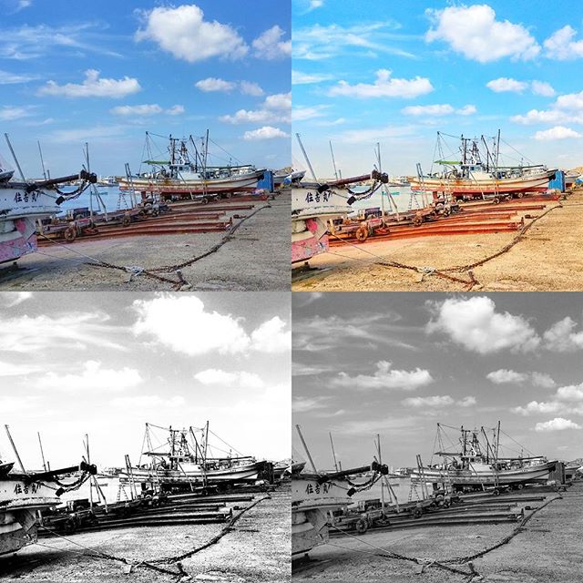 #林崎漁港 です。バージョンアップしたアプリで効果を比べてみました。